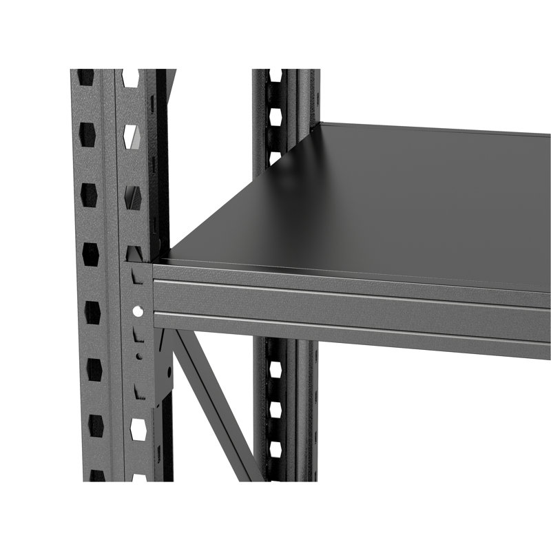 Étagère industrielle à 3 niveaux, étagère en acier robuste réglable, nécessite un assemblage, 72 po x 47,2 po x 23,6 po