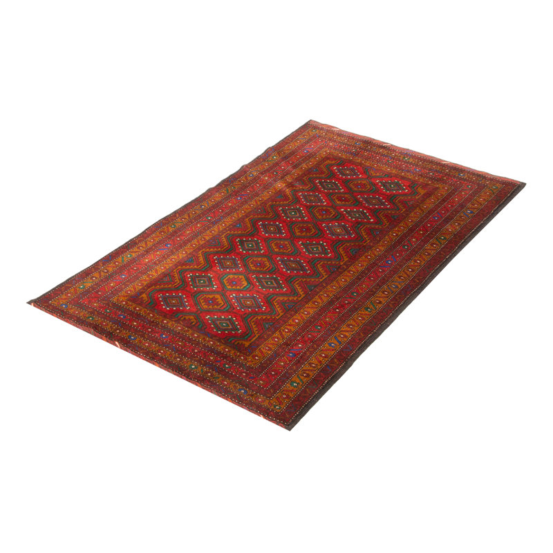 Tapis rouge Teimani 3 pi 10 po x 6 pi 2 po