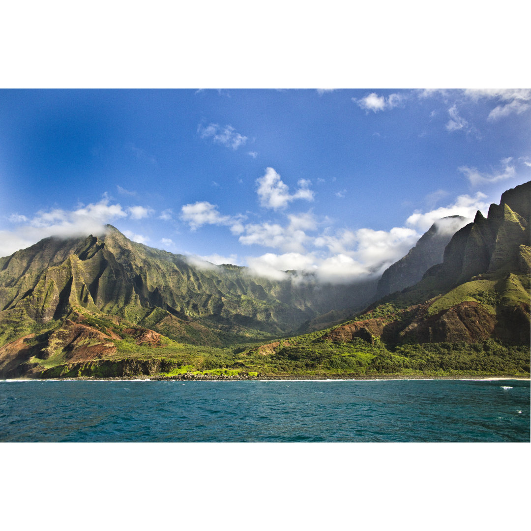 Misty Na Pali von YinYang - Druck auf Leinwand ohne Rahmen