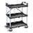 3-Tier Collapsible Service Cart, 265Lbs Foldable Utility Service Cart Portable Tool Cart With Wheels