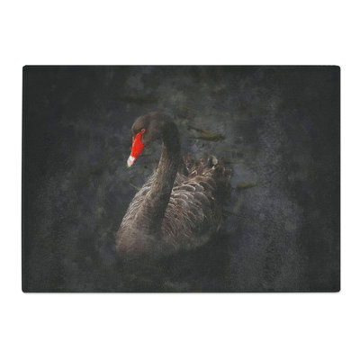 Black Swan Painting Chopping Board