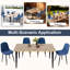 Ensemble de table de cuisine rectangulaire avec 4 chaises, durable et peu encombrant pour les salles à manger et les patios modernes