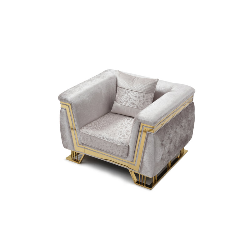 Chaise Rebecca G00195A-C, argent brillant