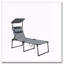 Chaise longue d'extérieur pliable avec parasol