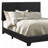 Black Upholstered Queen Panel Bed