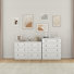 Ensemble de chambre à coucher 2 pièces: commode à 6 tiroirs et commode à 4 tiroirs (ensemble de 2)