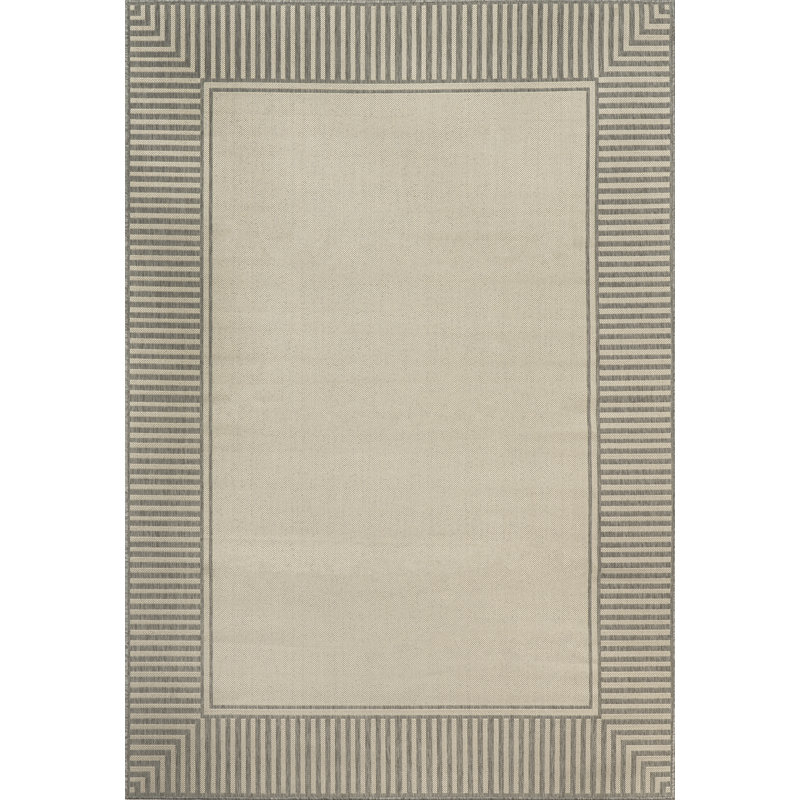 Tapis intérieur / extérieur Asha, Gris clair, Rectangle 3 pi 6 po x 5 pi