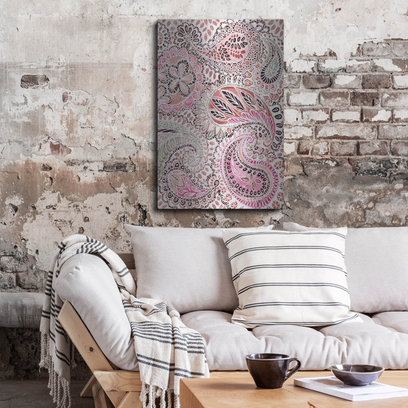 «Paisley Print 1» par Yvette St. Amant, art mural en métal, H 36 po x l 24 po