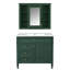 Meuble-lavabo sur pied 36 po avec lavabo en céramique et armoire à miroir-218932566
