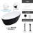 Dowell 59.1'' x 29.5'' Matte Black Acrylic Oval Freestanding Soaking Bathtub - 75-Gallon Deep Soak with Center Drain-101799888