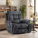 42.7" Wide Oversize Microfiber Lift Assist Reclining Chair with Massage Heating & Dual Hidden Cupholders & USB & Side Pocket