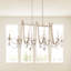 Vesca 8 Light 58in Rectangular Chandelier in Black with Clear Heritage Handcut Crystals-231981032-231981039