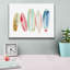 «Surfboard in a Row» par Katrina Pete, estampe numérique sur toile-2087556019