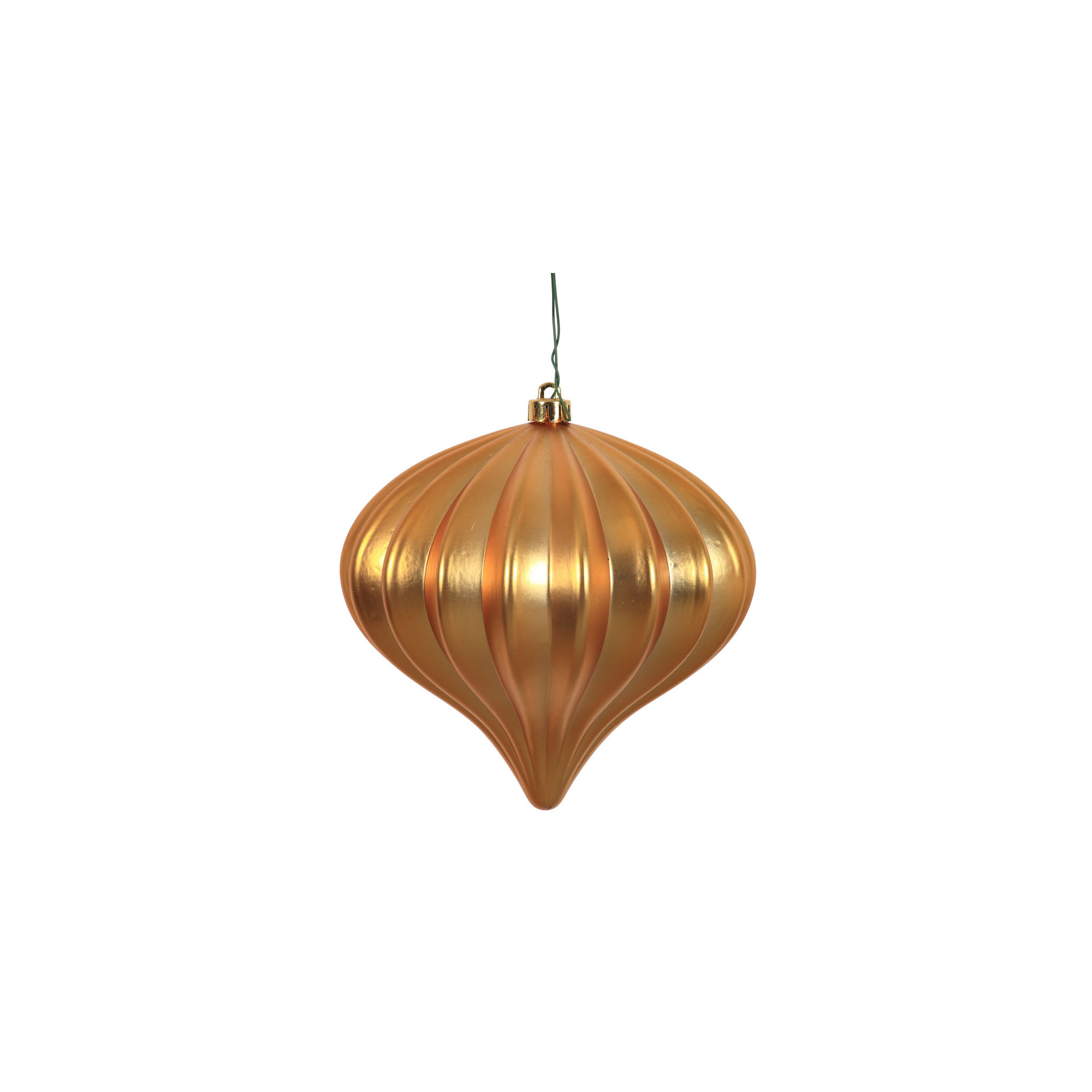 5.7" Onion Christmas Ornament UV, Antique Gold
