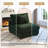 Upholstered Green Chenille Armless Chair with Pillow Back, Single Chair Module Part For Sectional Sofa-574672832-595439993