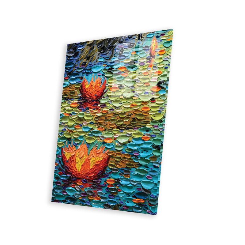 «Rainbow Pond On Plastique / Acrylique» par Dena Tollefson, peinture