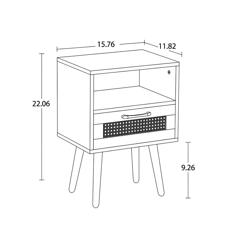 Table de chevet Soan, Naturel