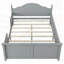 Lit plateforme double en bois avec tête de lit, pied de lit et garde-corps de sécurité pour enfants-306056224-306056227