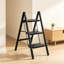 Escabeau portatif pliant pour adultes, escabeau léger en fer robuste avec pédale large antidérapante, conception pliable peu encombrante pour la maison, la cuisine, le placard, et plus encore