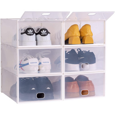 6 Pair Stackable Shoe Storage Box