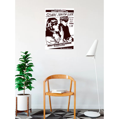 «ACHETER DES ARTS POUR MOINS» sous licence officielle «Sonic Youth Live Hollywood», affiche d'art cinématographique 24 po x 36 po Palladium - Reproduction décorative - Papier pour affiche - Prêt à encadrer