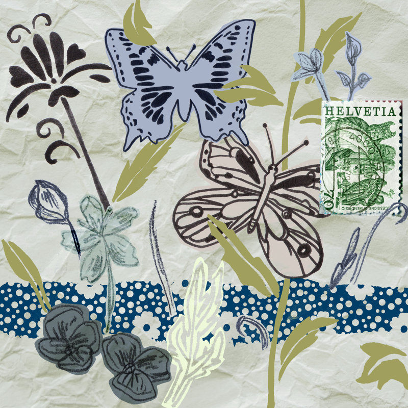Fragile Wings I by Melissa Wang - Wrapped Canvas Painting, 30cm H x 30cm W
