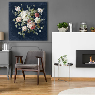 «Cadeaux du jardin bleu marine» par Danhui Nai, art mural en verre acrylique