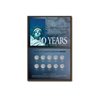 Souvenirs 10 ans de la liberty nickel