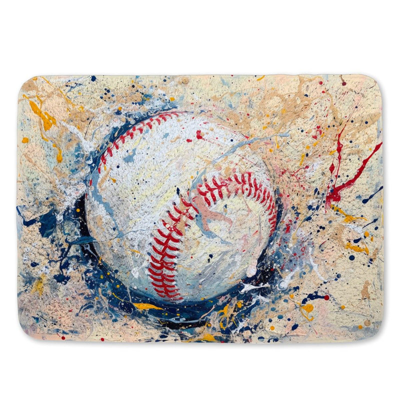 Tapis de bain baseball sport mouvement dynamique