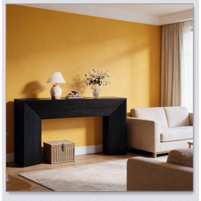 Table d'appoint élégante, canapé en bois, console de style moderne