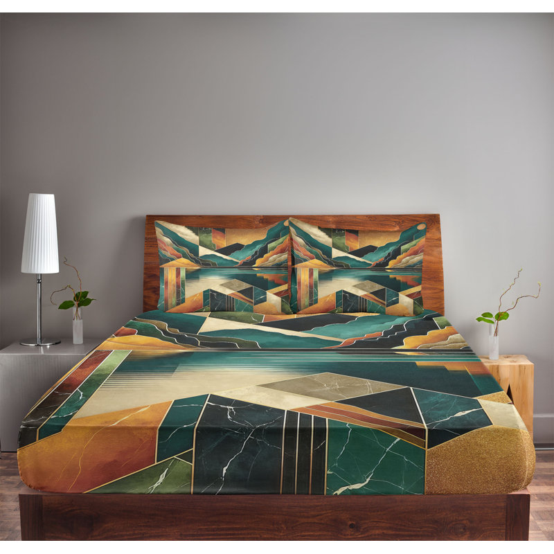 Ensemble de draps et taies décoratives Ambesonne-sd1072, Ensemble de draps pour très grand lit avec 2 taie