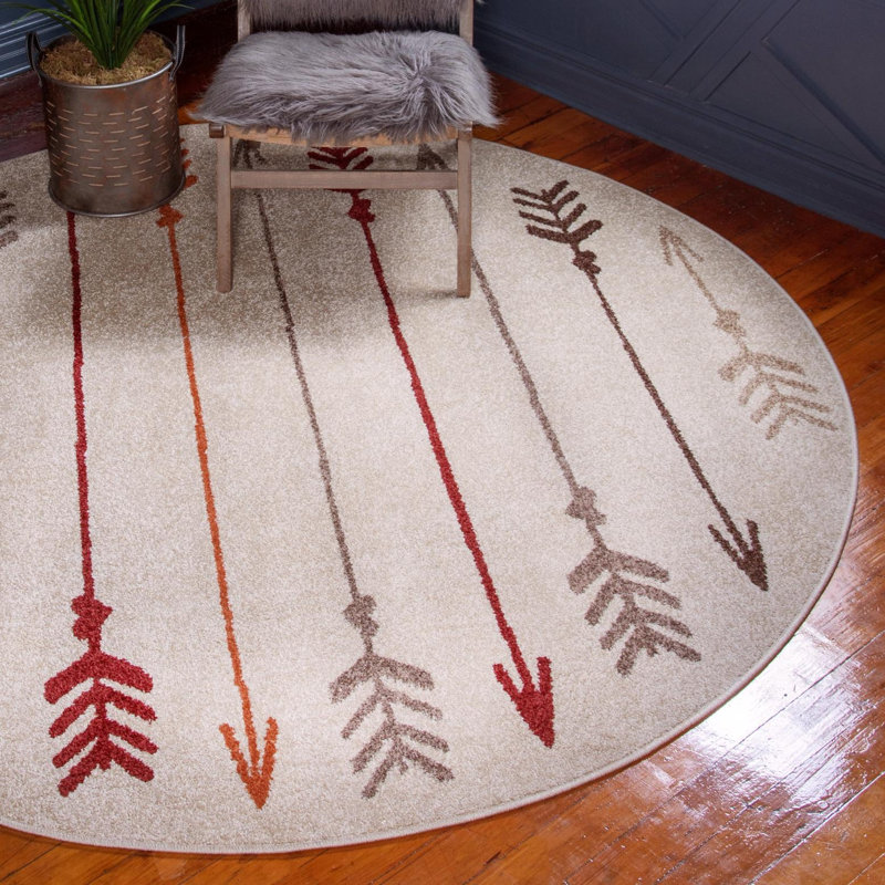 Bello Abstract Indoor Rug, Round 7'10"