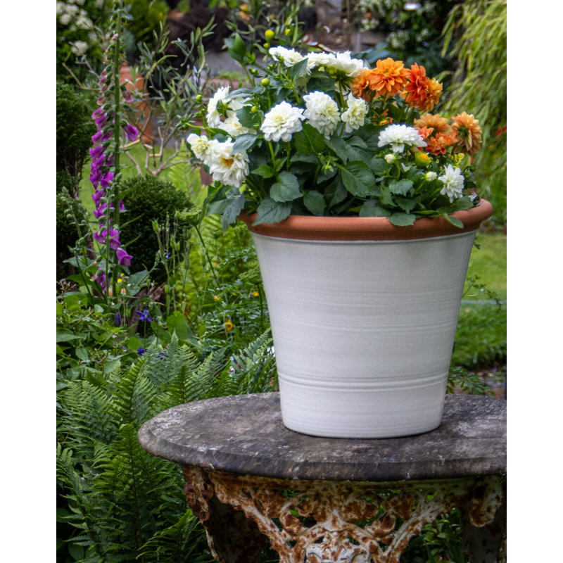 Kitchen Planter, 46" H x 50" W x 50" D, Cream/Orange