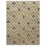 Linen Geometric Area Rug