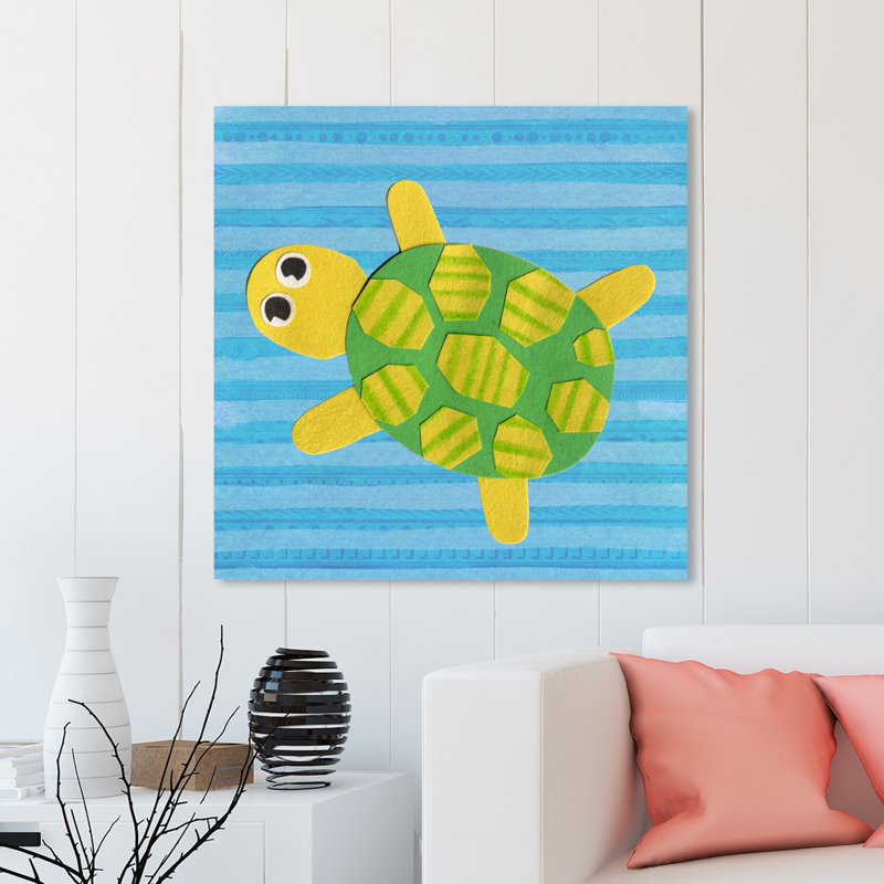 Art sur toile tortue Dudley, H 43 po x l 43 po x P 1,5 po