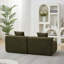 Canapé courbé modulaire en chenille avec coussins pour une utilisation multi-espace-1034760615