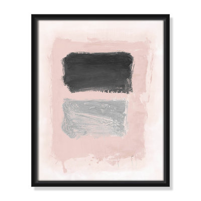 Gabor "Pink, Black and Silver Shimmer I" Print