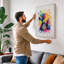 Paint Tube Starburst Modern - Wrapped Canvas-1858593468-1858593471
