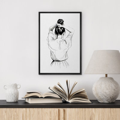 «Black and White Girl Fashion People», reproduction sur toile