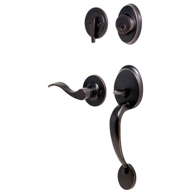 Hillcrest Handle With Lever And Deadbolt Entry Set