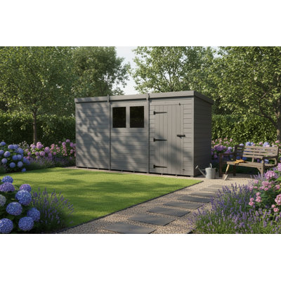 12x4 Pent Composite Shed
