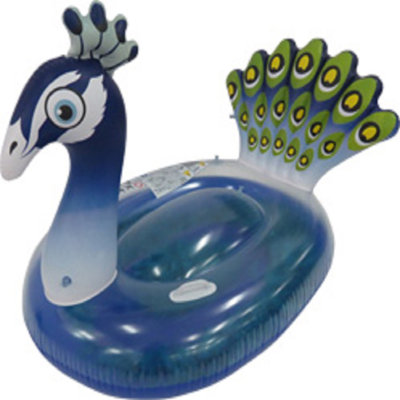 4.75' Purple Inflatable Peacock Swimming Pool Float