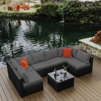 Slunce 6 - Person Outdoor Seating Group with Cushions