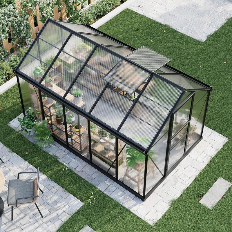 Serre avec fenêtre de toit ventilée 10X6Ft, L 6 pi x P 10 pi