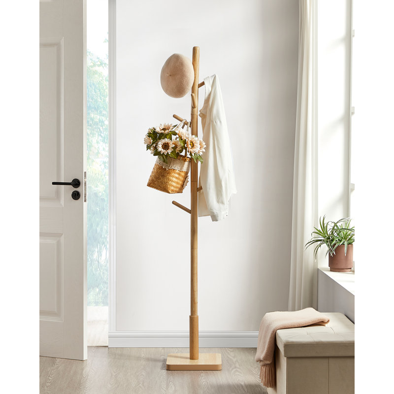 Blanding Freestanding 8 - Hook Coat Rack, Yellow