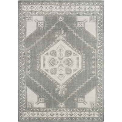 Zahra Hand Knotted Wool Oriental Area Rug in Green