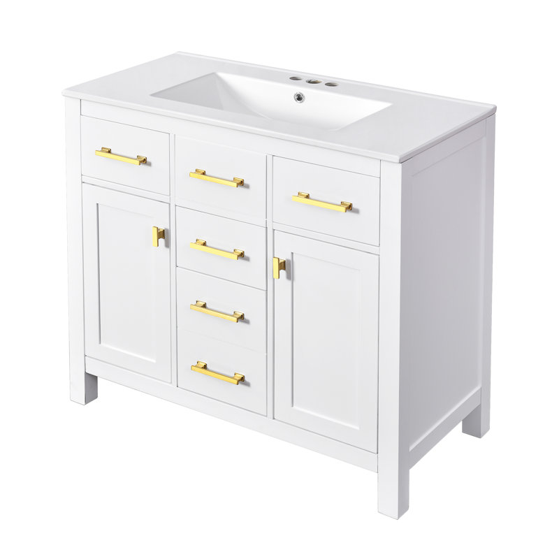 Ensemble de meuble-lavabo simple 36 po, Blanc