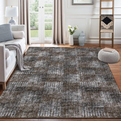 Edgardo Modern Machine Washable Rug for Living Room Bedroom Non-Slip Area Rugs Foldable Rugs for Playroom Office Kitchen Dinning Room Entryway