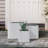 Tali 3 Piece 16", 12" and 10" H Square Lightweight Pure White Concrete Metal Indoor Outdoor Planters, Seamless w/ Drainage Hole Set