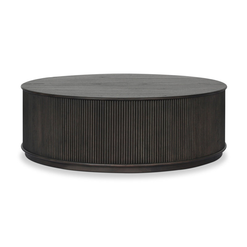 Ona Coffee Table-Amber Mindi Veneer, Smoked Black Mindi